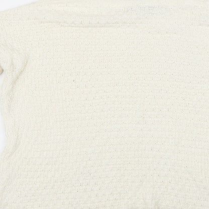 Womens UK Size L Zara White Pullover Jumper