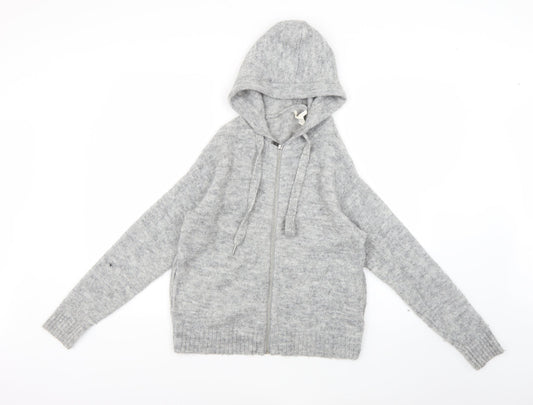 H&M Womens Grey   Full Zip Hoodie Size XS