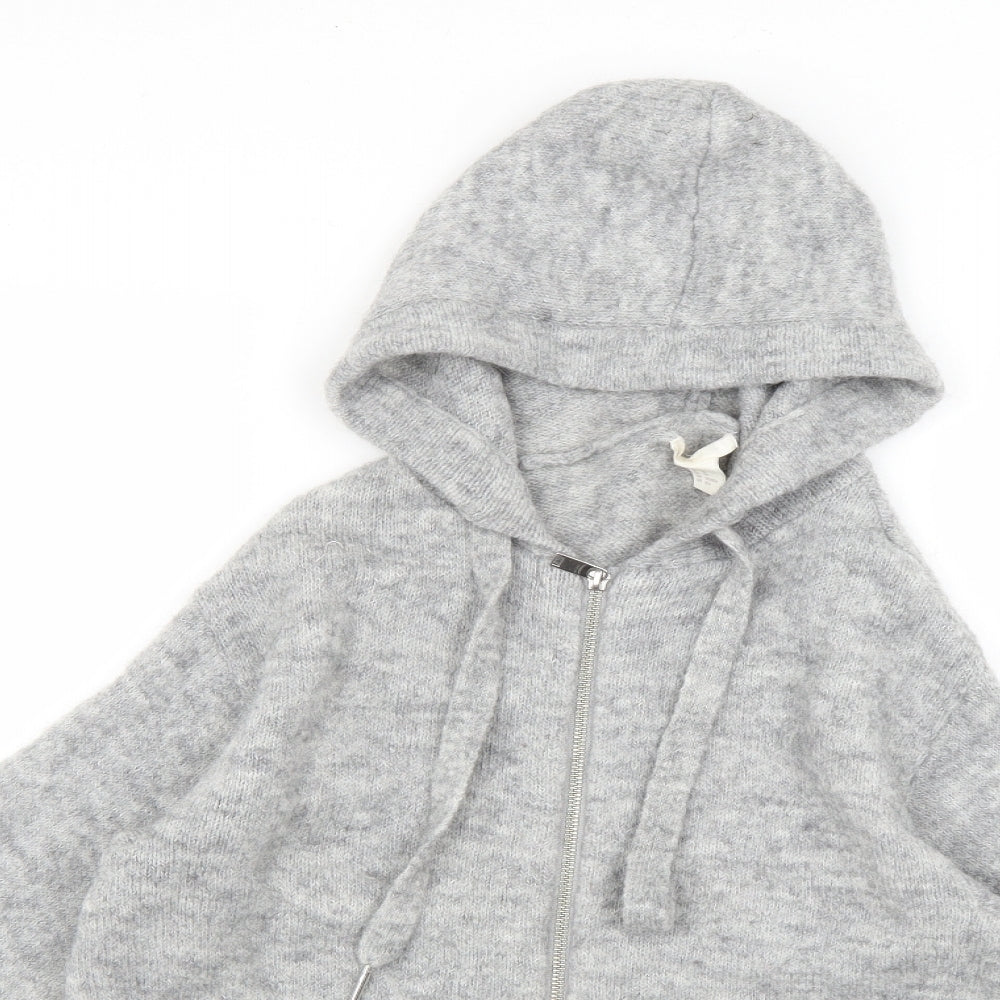 H&M Womens Grey   Full Zip Hoodie Size XS