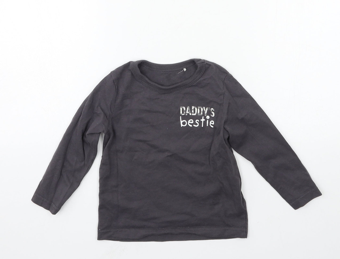 George Boys Grey  Jersey Basic T-Shirt Size 18-24 Months  - Daddys Bestie
