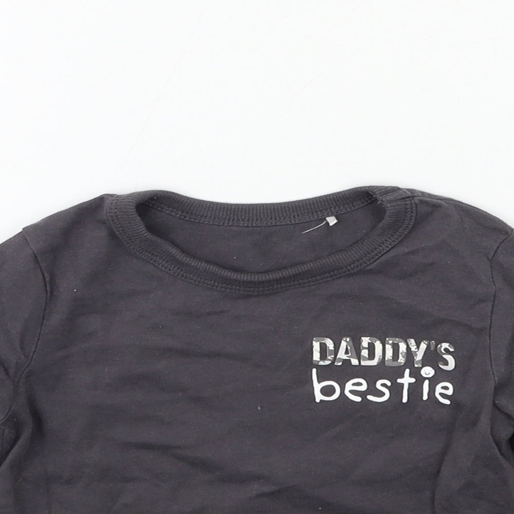 George Boys Grey  Jersey Basic T-Shirt Size 18-24 Months  - Daddys Bestie
