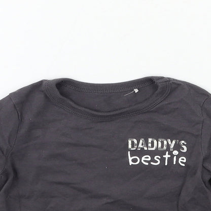 George Boys Grey  Jersey Basic T-Shirt Size 18-24 Months  - Daddys Bestie