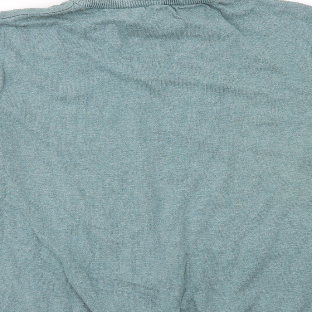 Cotton Traders Mens Blue  Knit Pullover Jumper Size M