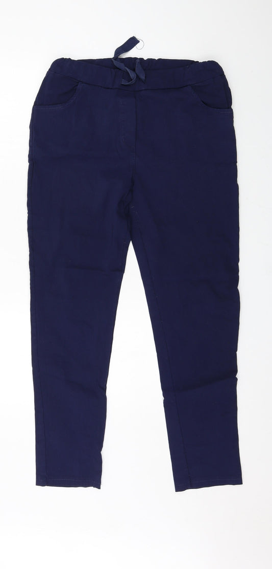 Womens UK Size 34 in Preworn Regular Fit  Blue Trousers