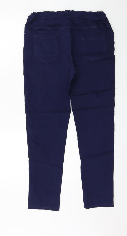 Womens UK Size 34 in Preworn Regular Fit  Blue Trousers