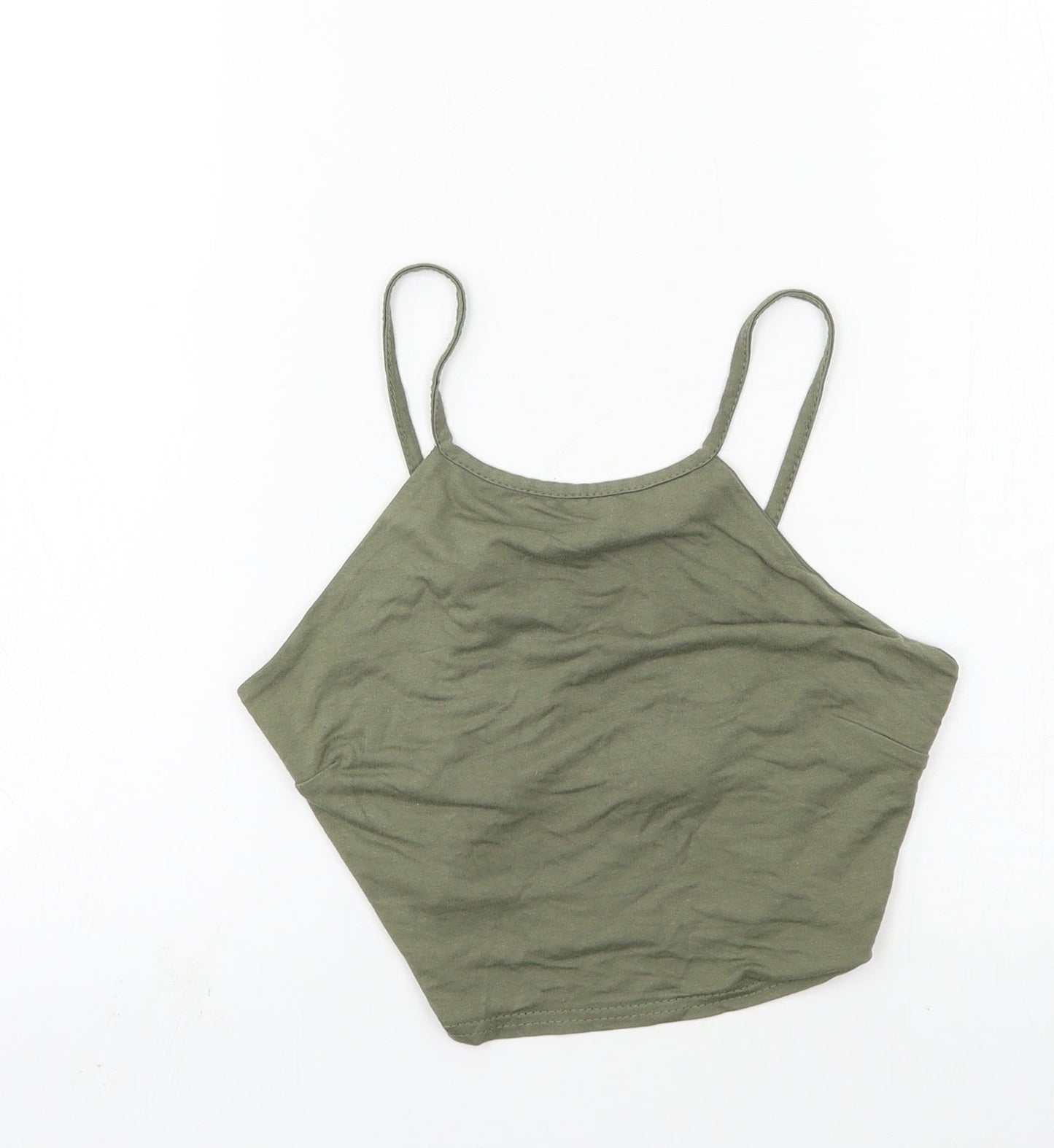 Boohoo Womens Green  Jersey Camisole Tank Size 10