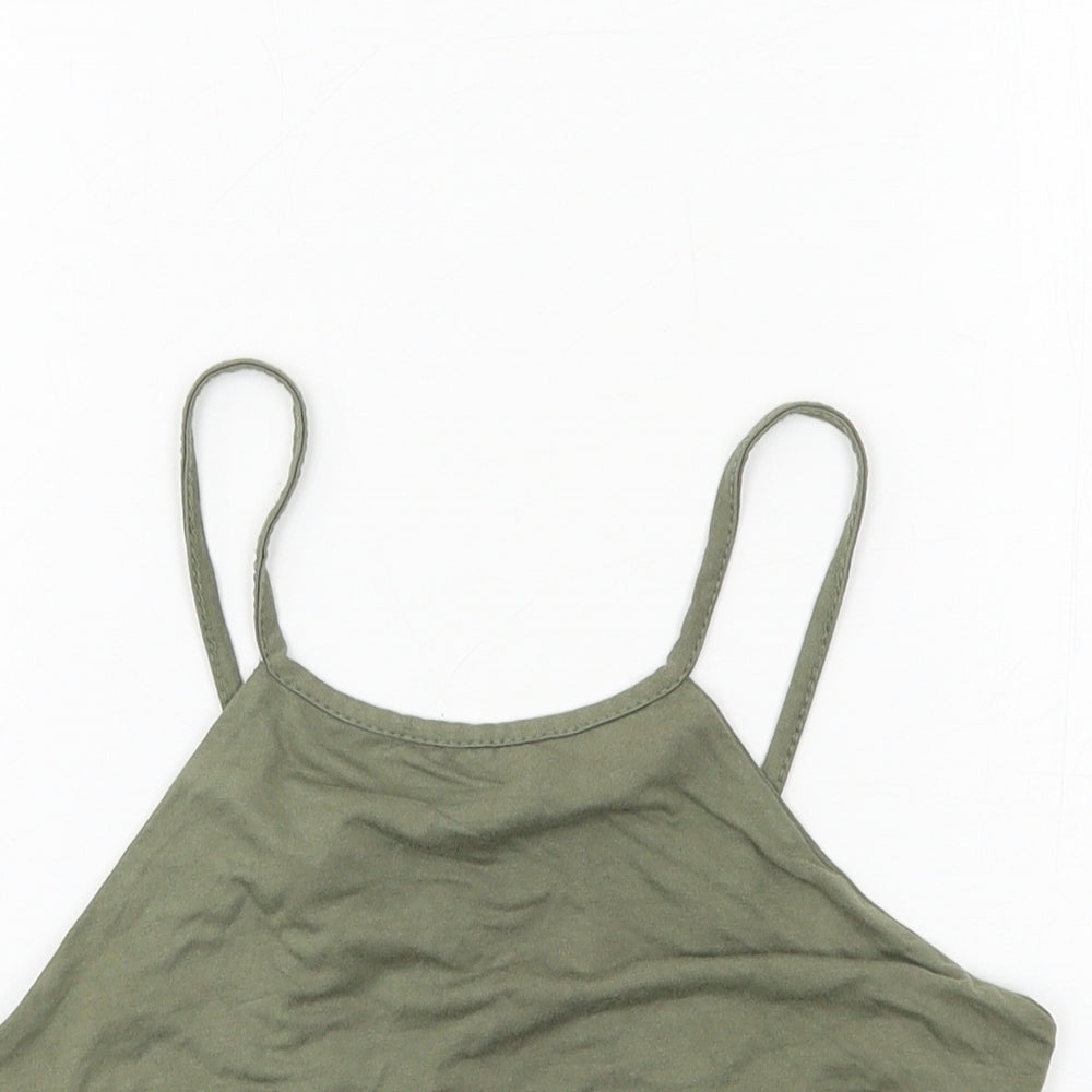 Boohoo Womens Green  Jersey Camisole Tank Size 10
