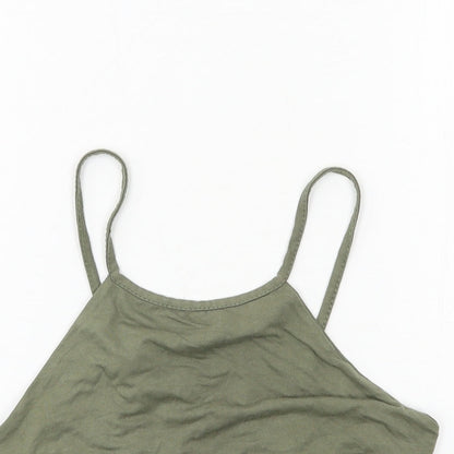 Boohoo Womens Green  Jersey Camisole Tank Size 10