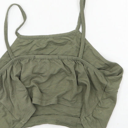 Boohoo Womens Green  Jersey Camisole Tank Size 10