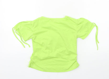 Hong Girls Green  Jersey Basic T-Shirt Size 8 Years  - hearts
