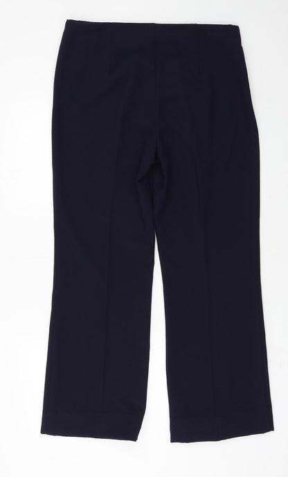 Womens UK Size 14 Marks and Spencer Regular Fit  Blue Trousers