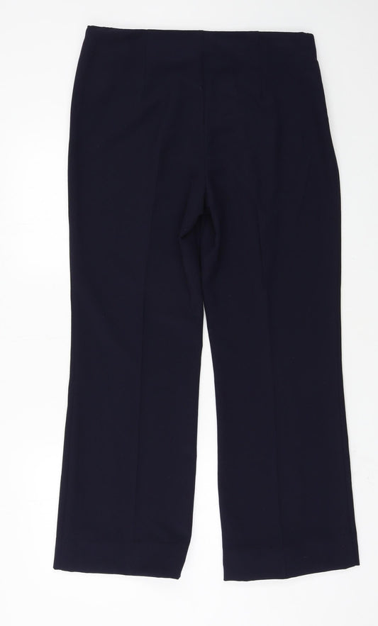Womens UK Size 14 Marks and Spencer Regular Fit  Blue Trousers