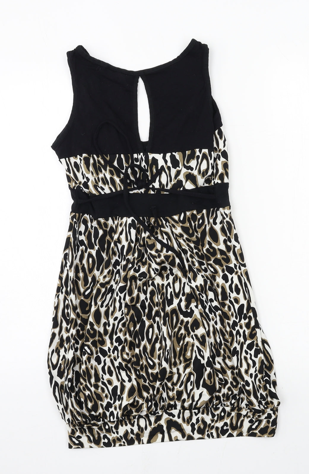 K&D Womens Brown Animal Print Rayon Slip Dress  Size 10
