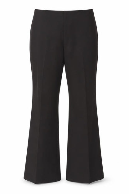 Front view of Marks & Spencer women’s grey trousers, size UK 12, 27-inch leg