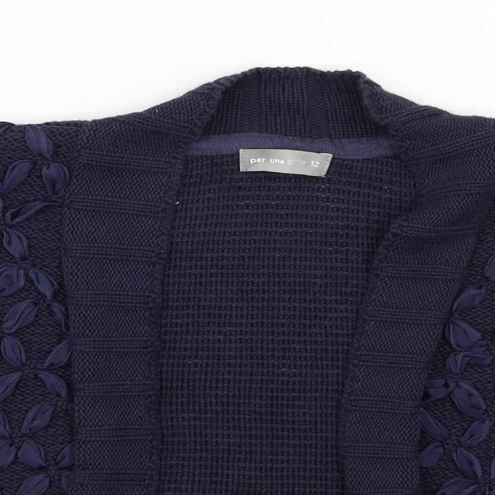Womens UK Size 12 Per Una Black Cardigan Jumper