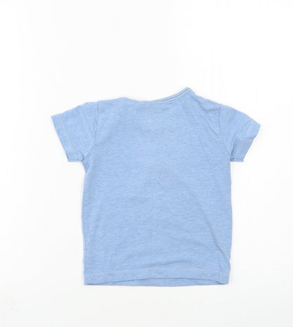 NEXT Baby Blue  Jersey Basic T-Shirt Size 12-18 Months  - Lion