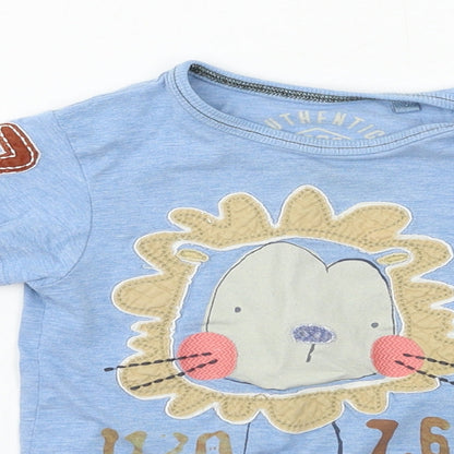 NEXT Baby Blue  Jersey Basic T-Shirt Size 12-18 Months  - Lion