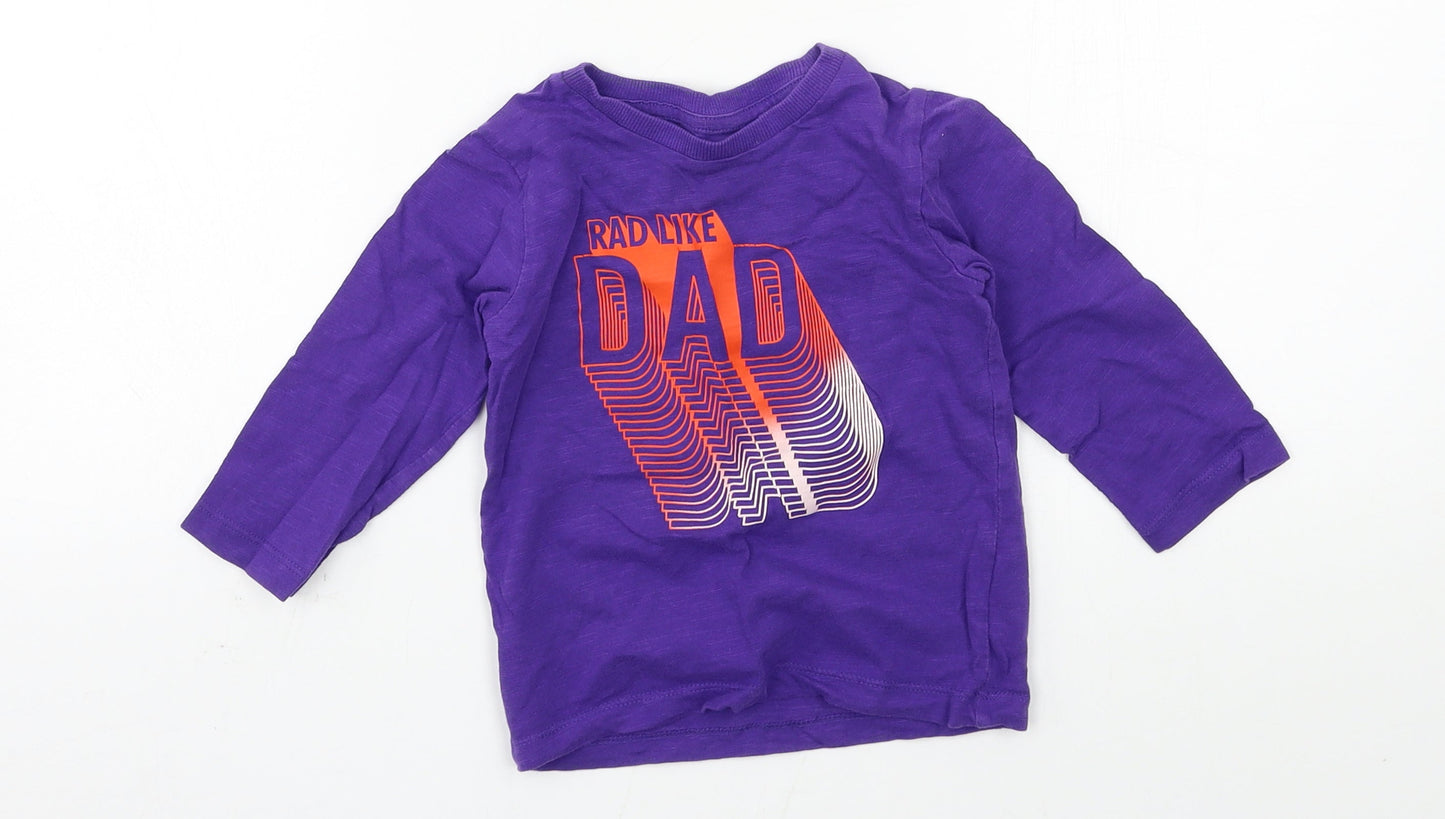 NEXT Girls Purple  Jersey Basic T-Shirt Size 12-18 Months  - Rad Like Dad
