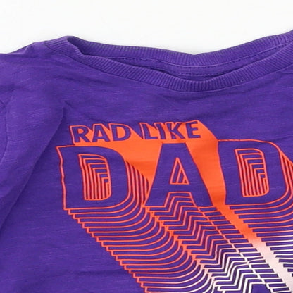 NEXT Girls Purple  Jersey Basic T-Shirt Size 12-18 Months  - Rad Like Dad