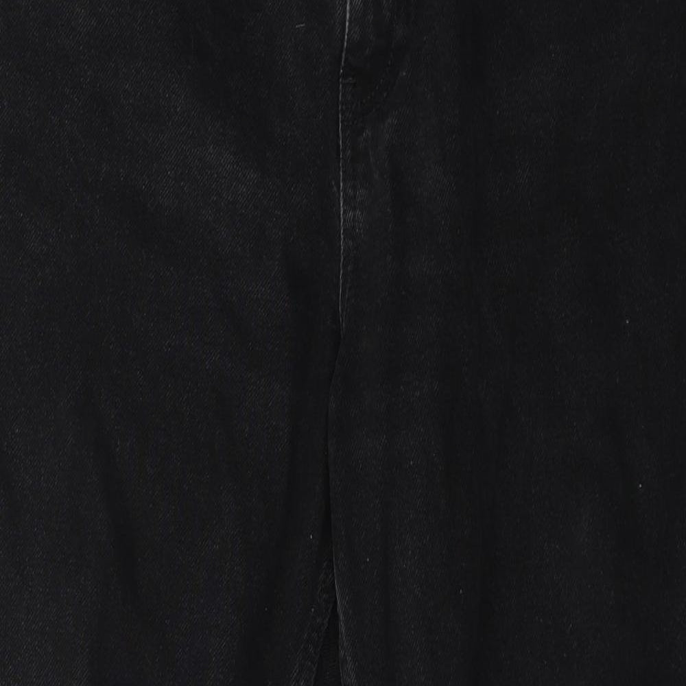 Denim & Co. Womens Black  Denim Straight Jeans Size 14 L27 in