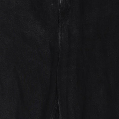 Denim & Co. Womens Black  Denim Straight Jeans Size 14 L27 in