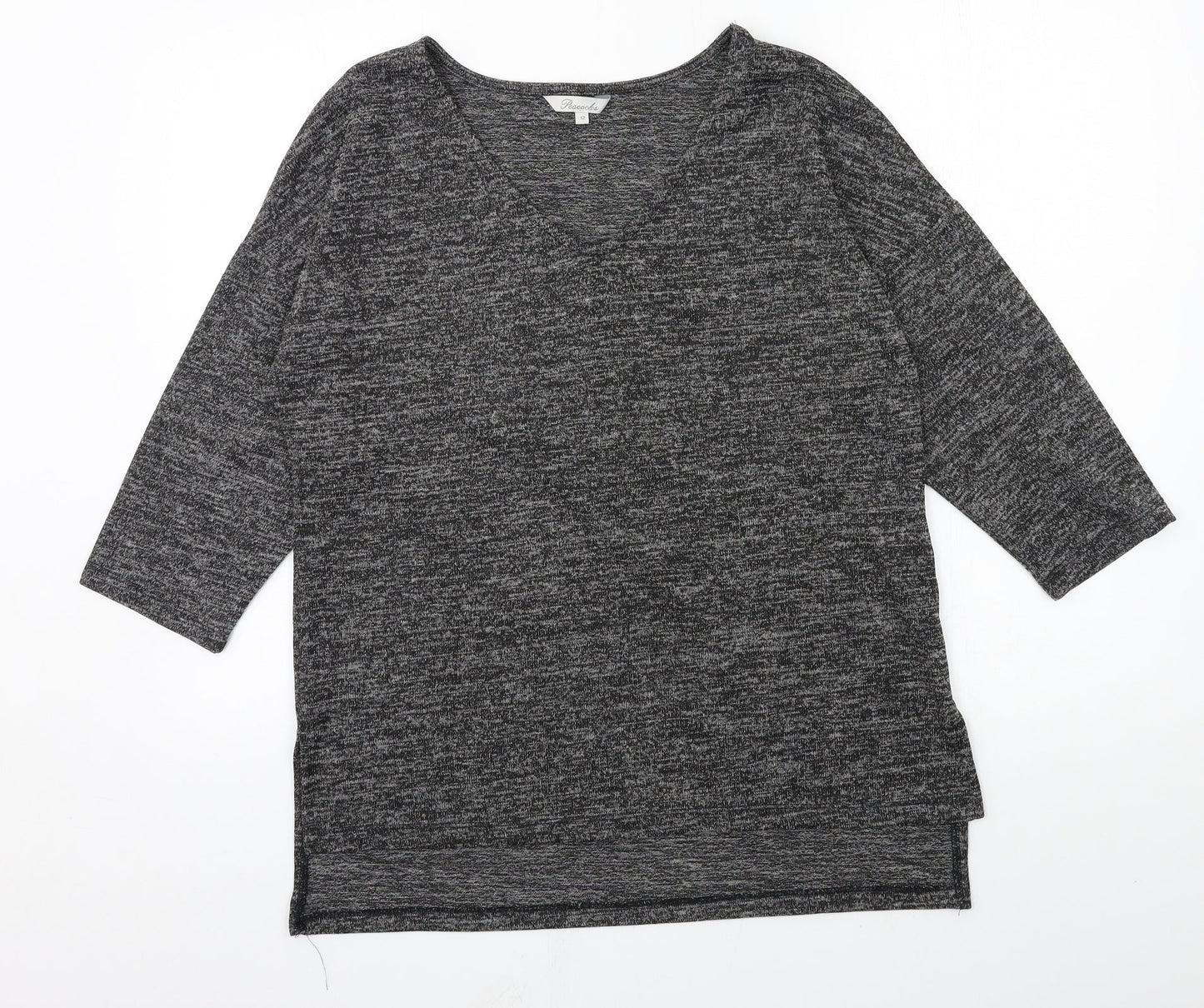 Peacocks Womens Grey  Jersey Pullover Sweatshirt Size 12