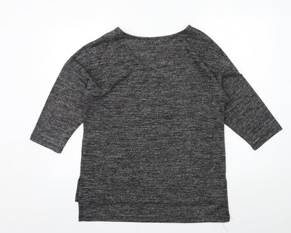 Peacocks Womens Grey  Jersey Pullover Sweatshirt Size 12