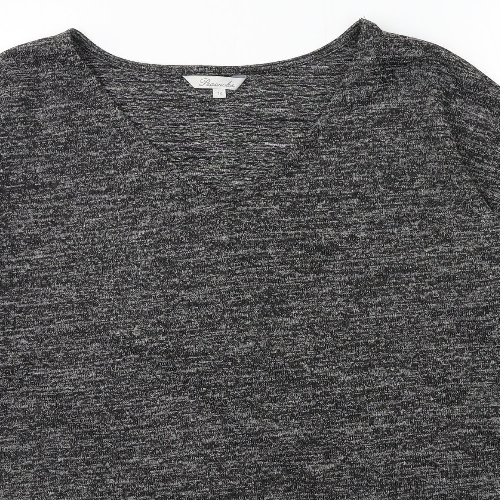 Peacocks Womens Grey  Jersey Pullover Sweatshirt Size 12