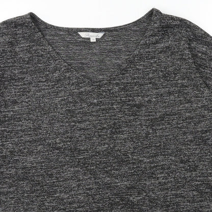 Peacocks Womens Grey  Jersey Pullover Sweatshirt Size 12
