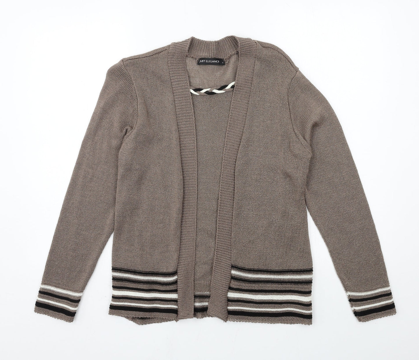 Just Elegance  Womens Brown Striped Knit Pullover Jumper Size S