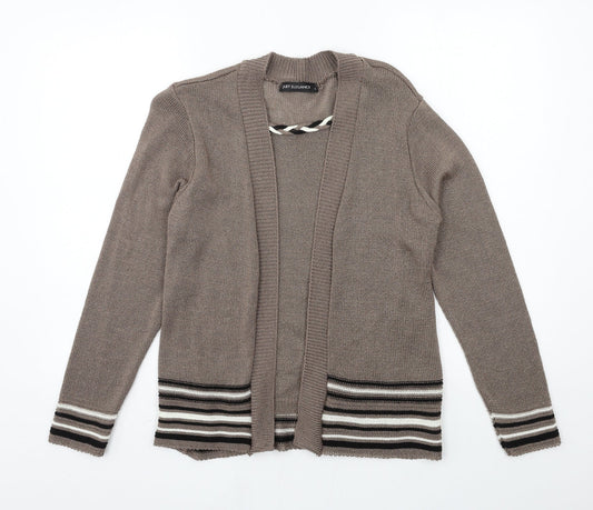 Just Elegance  Womens Brown Striped Knit Pullover Jumper Size S