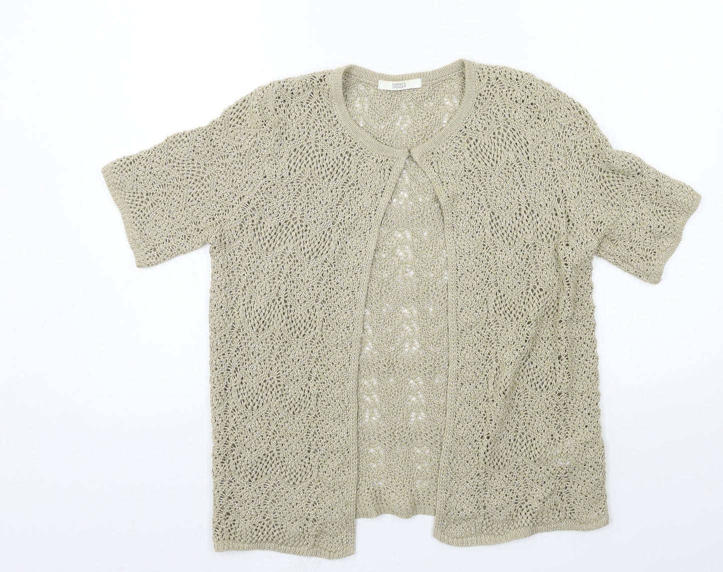 Womens UK Size 10 Marks and Spencer Brown Cardigan Jumper