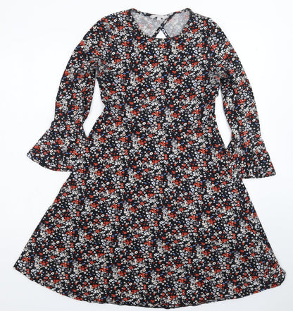 Red Herring Womens Multicoloured Floral  Fit & Flare  Size 10