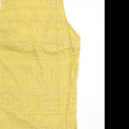 FOREVER 21 Womens Yellow   Bodycon  Size L