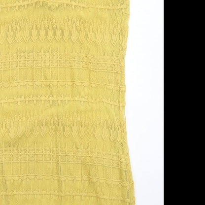 FOREVER 21 Womens Yellow   Bodycon  Size L