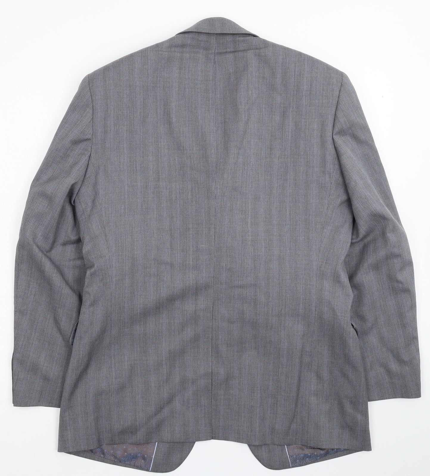 Autograph Mens Grey Striped  Jacket Suit Jacket Size 38