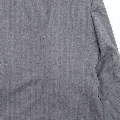 Autograph Mens Grey Striped  Jacket Suit Jacket Size 38