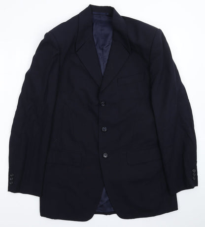 Preworn Mens Blue   Jacket Suit Jacket Size 40