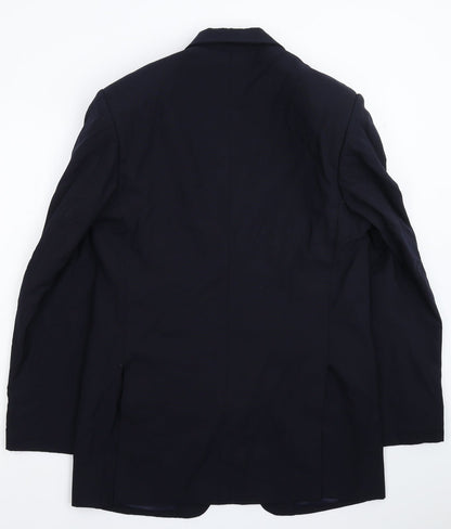 Preworn Mens Blue   Jacket Suit Jacket Size 40