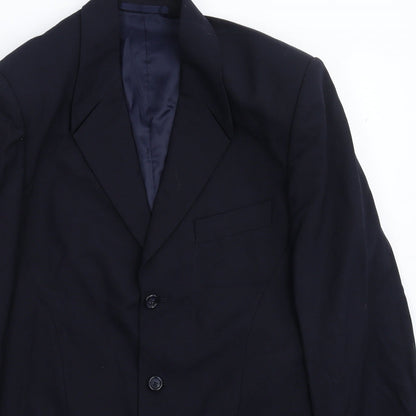 Preworn Mens Blue   Jacket Suit Jacket Size 40