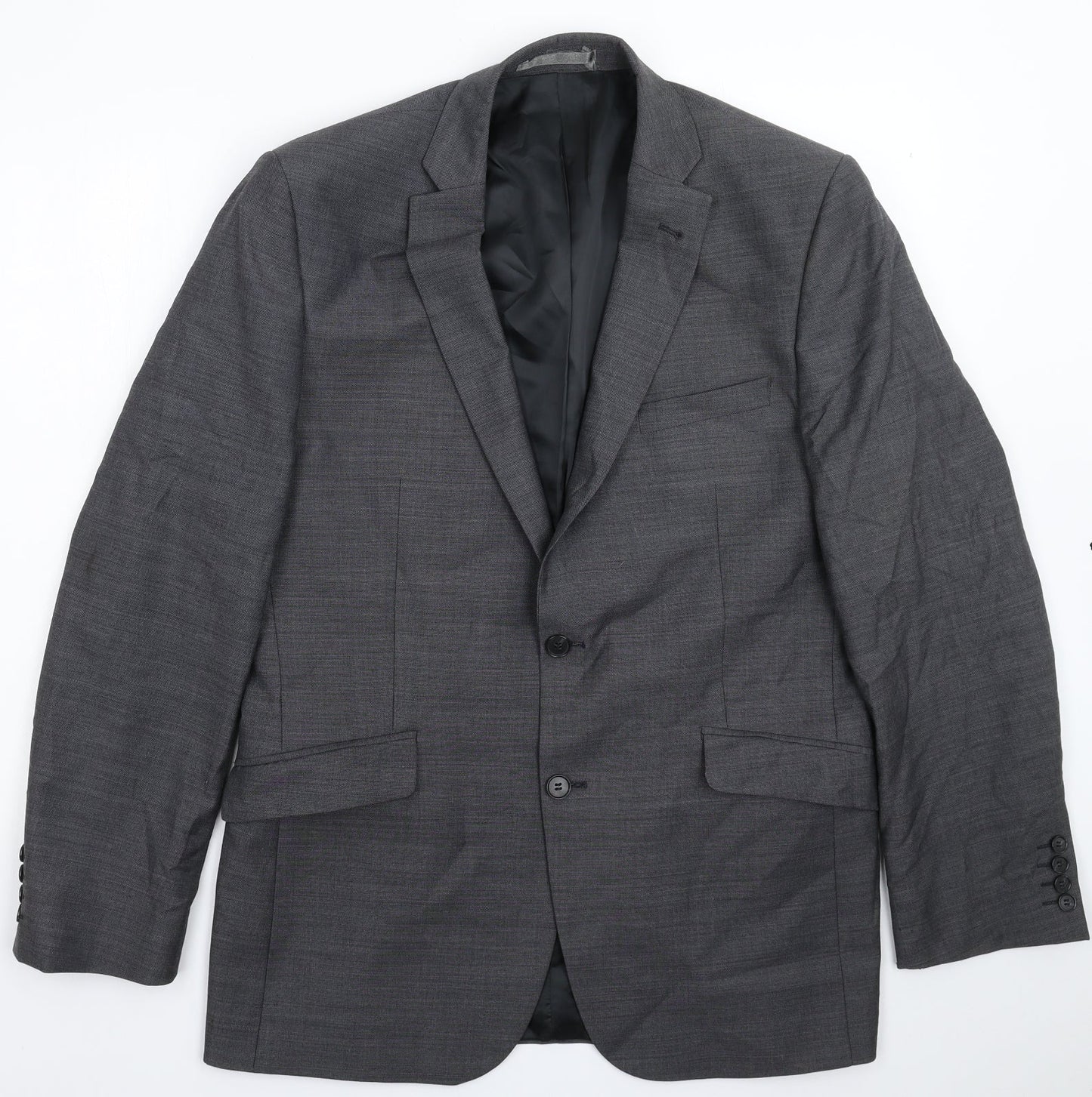Mens UK Size 42 Racing Green Regular Grey Suit Jacket