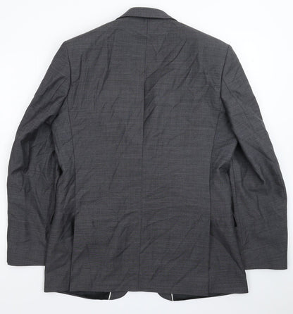Mens UK Size 42 Racing Green Regular Grey Suit Jacket