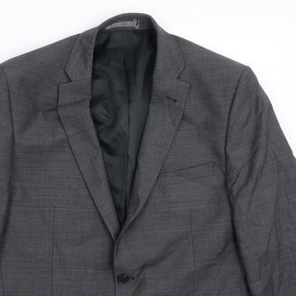 Mens UK Size 42 Racing Green Regular Grey Suit Jacket
