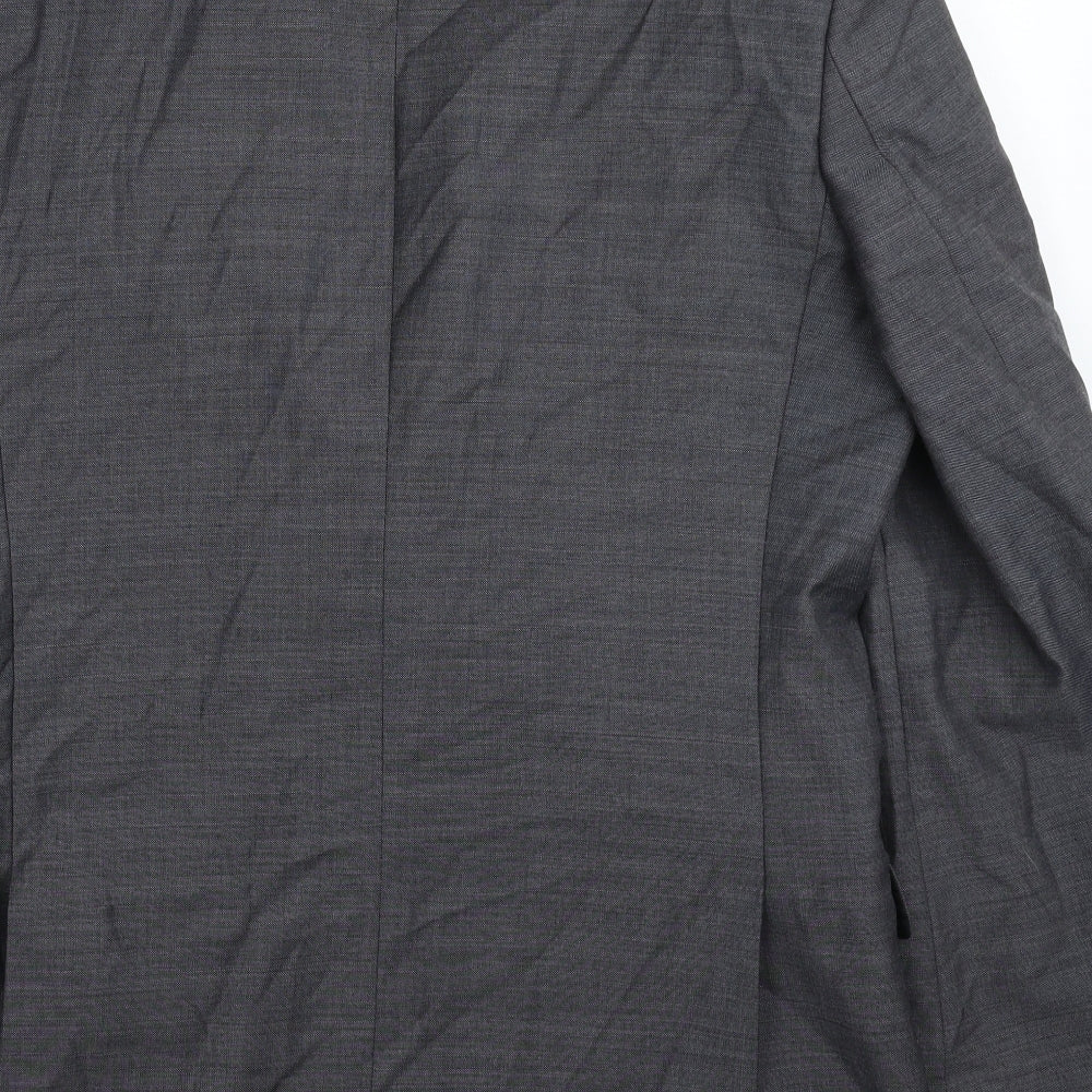 Mens UK Size 42 Racing Green Regular Grey Suit Jacket
