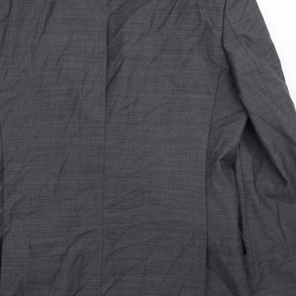 Mens UK Size 42 Racing Green Regular Grey Suit Jacket