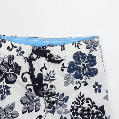 Rebel Active Boys White Floral  Bermuda Shorts Size 6-7 Years