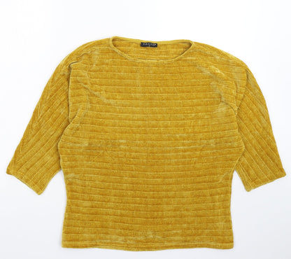 Womens UK Size S Viz a Viz Yellow Pullover Jumper