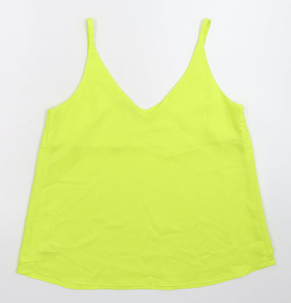 George Womens Yellow  Satin Basic Tank Size 10