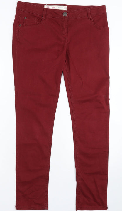 NEXT Womens Brown  Denim Skinny Jeans Size 10 L30 in