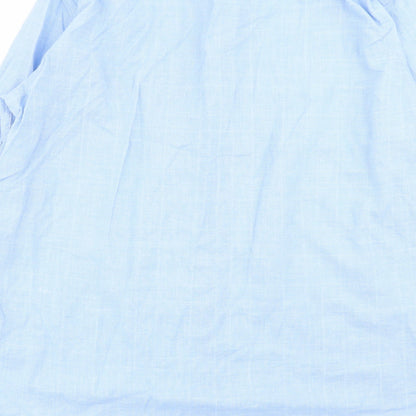 Mens UK Size S Buffalo Blue  Button-Up Long Sleeve Casual Shirt